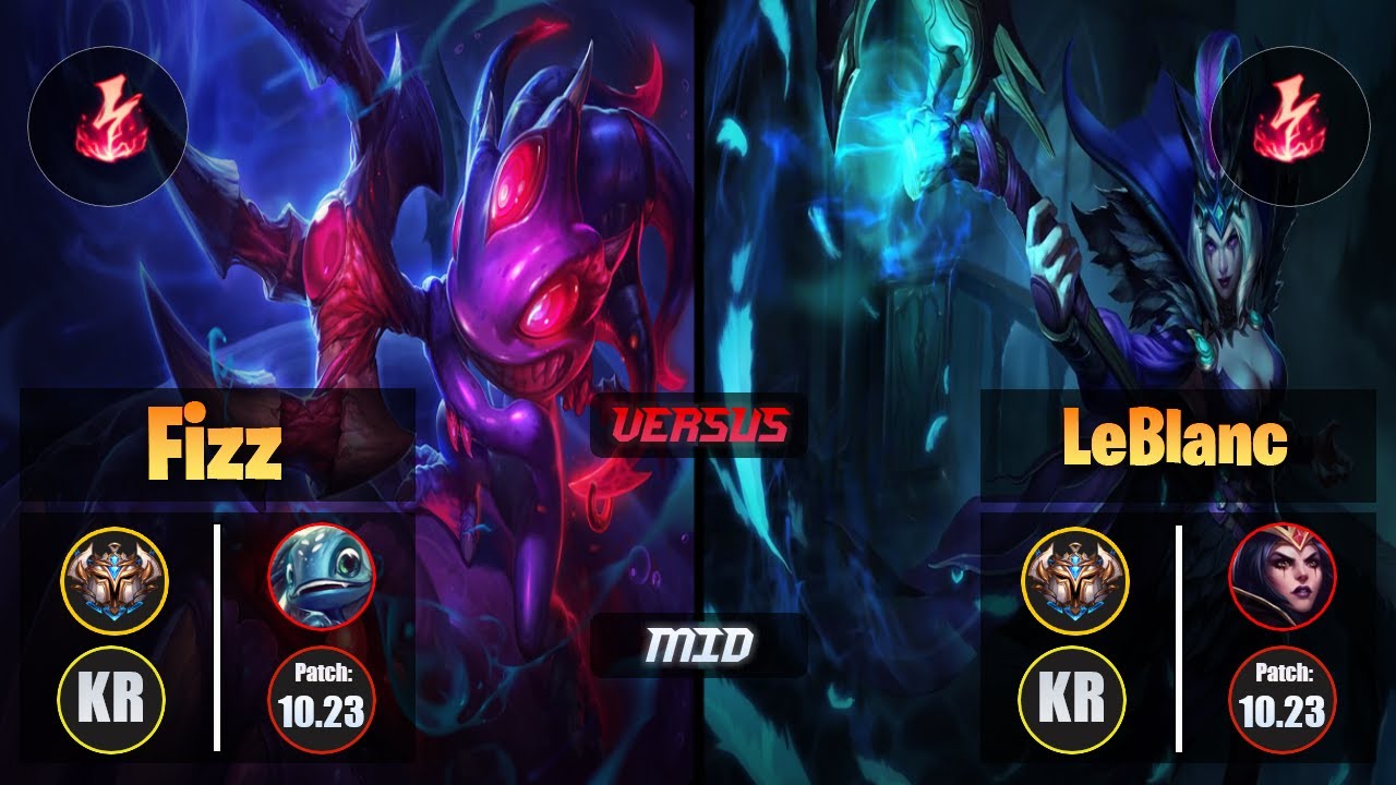 Challenger FIZZ [Electrocute] (Mid) VS  LEBLANC - Challenger KR Patch 10.23