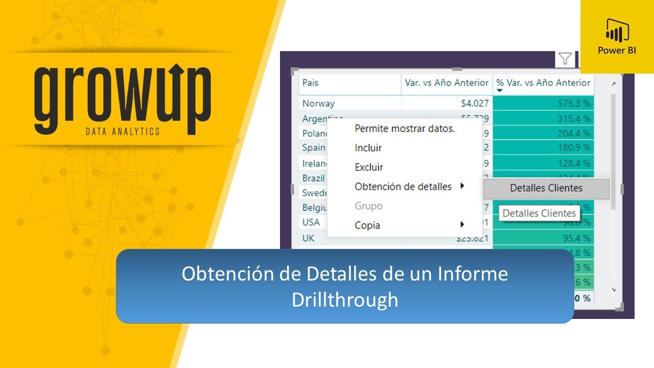 Obtener Detalles en Informes de Power BI - Drillthrough