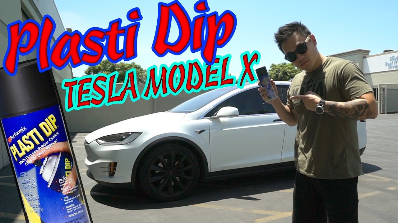 PLASTI DIP MY TESLA MODEL X Vlog Ep 3