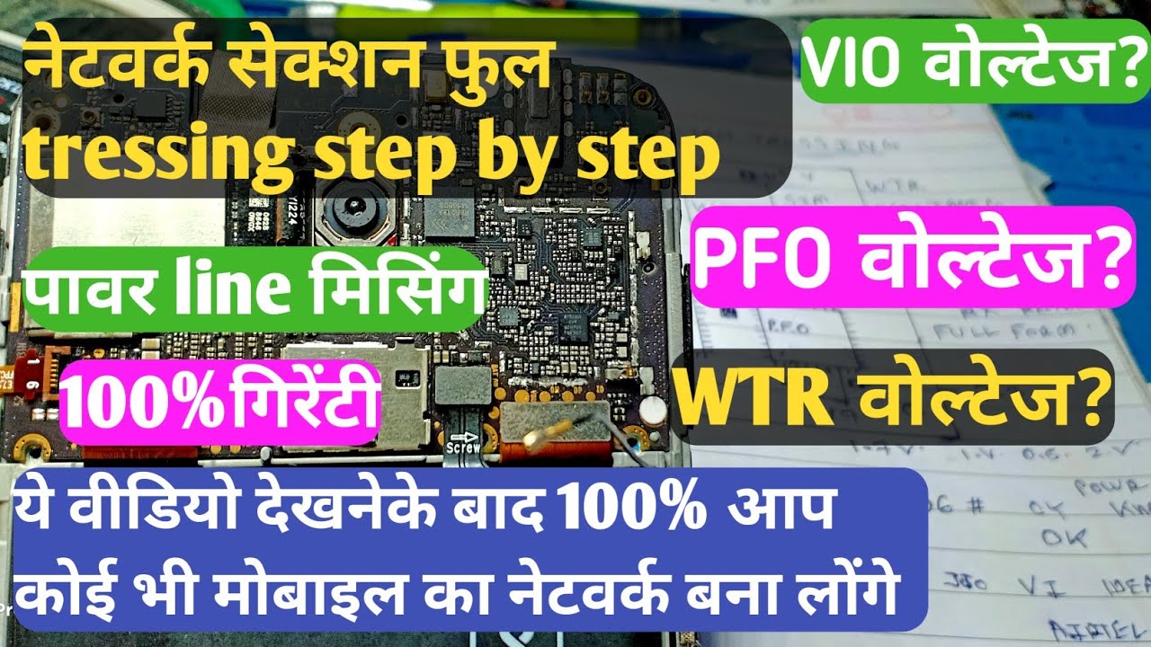 No Service Problem Solution | WTR Voltage&PFO Voltage | Network Tressing Step By Step ||
