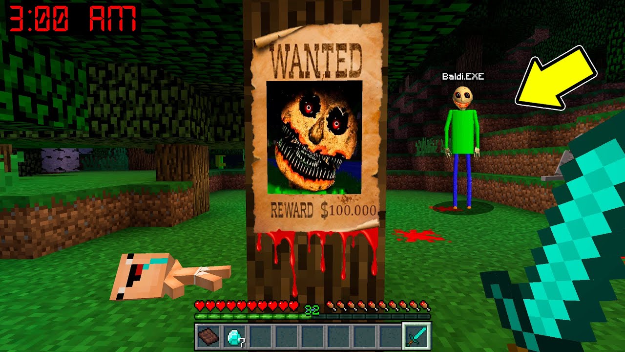 &iexcl;BEBE NOBSI Y BEBE NOOB ENCUENTRAN A BALDI.EXE EN EL BOSQUE A LAS 3 AM 😱😭MINECRAFT NOOB VS PRO!