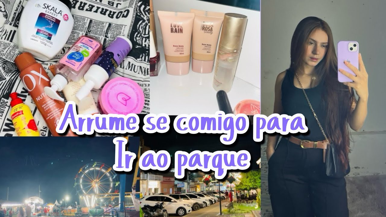 VLOG  | ARRUME-SE COMIGO ✨ fui ao parque de diversão, CABELO, MAKE, look e mais… 🎡🤍🥳💗