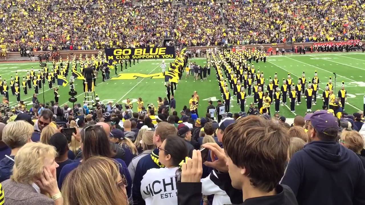 Michigan Players Entrance James Earl Jones Intro 9-12-2015