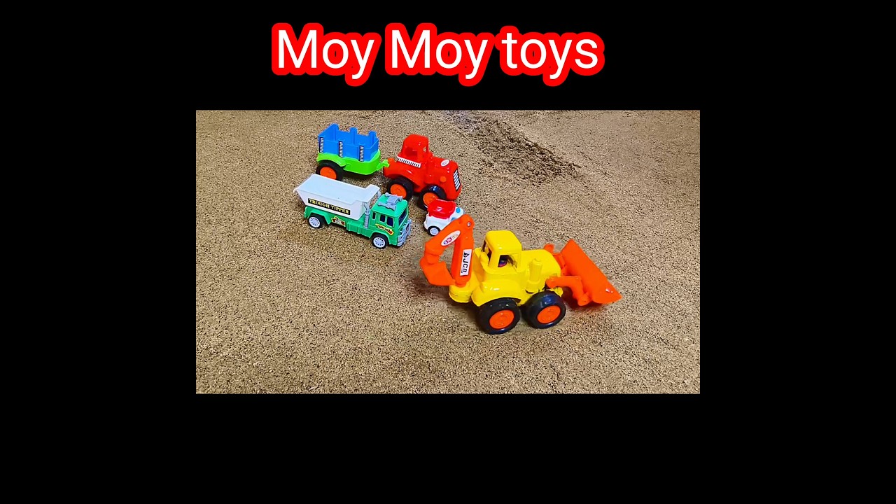 mini jcb , truck and tractor going #shorts #toys #toyvihicles #minicardboardhouse