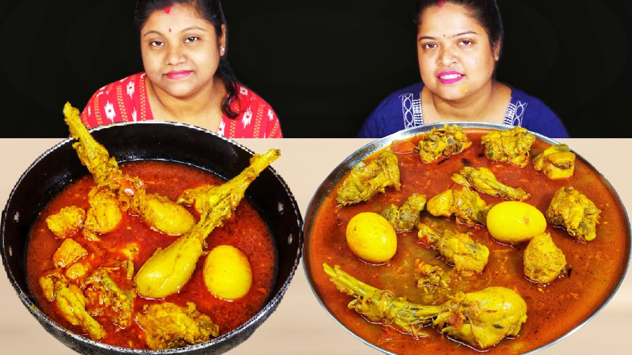 1KG SPICY CHICKEN WITH GRAVY AND BOIL EGG EATING CHALLENGE  // food family & more