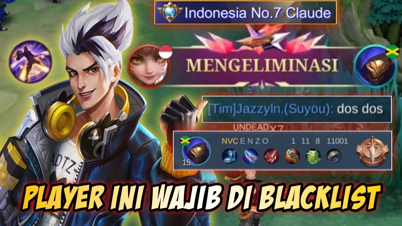 SUMPAH MATCH TERGILA! DAPAT TEAM FEEDER PARAH! HIDUPNYA HANYA UNTUK MATI! | TOP GLOBAL CLAUDE - MLBB