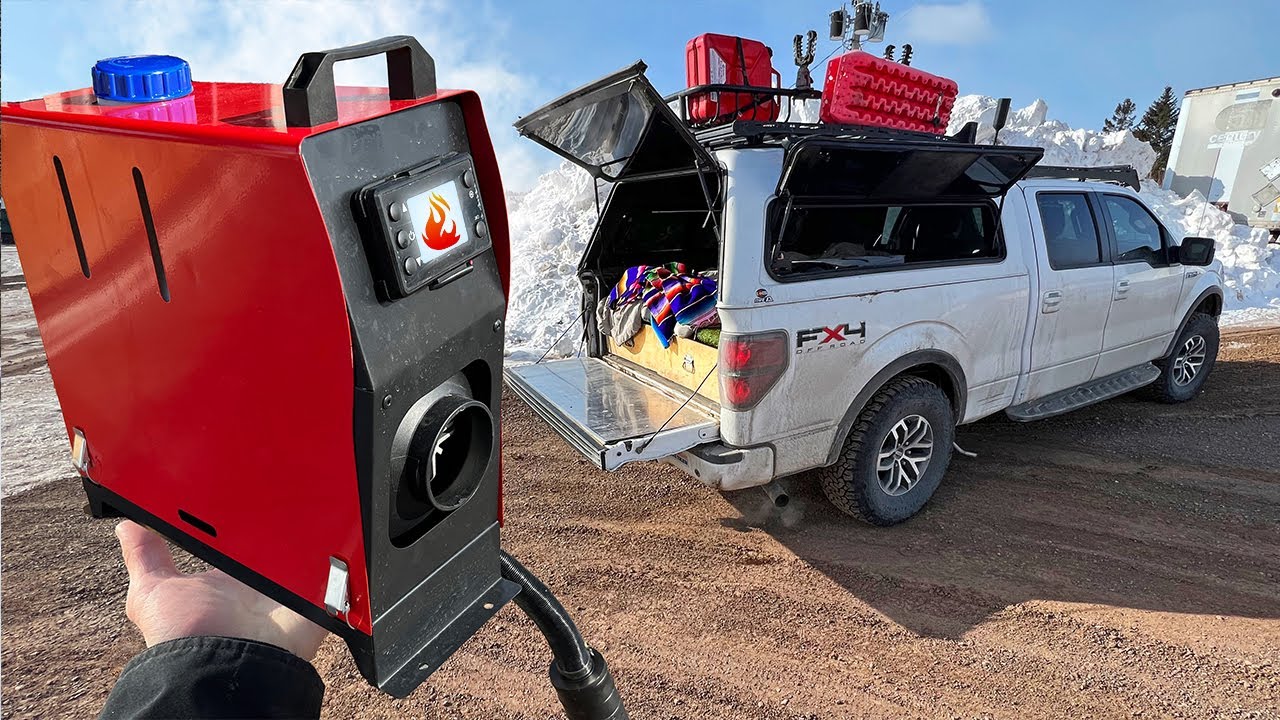 Hotboxing my Truck w/ a Diesel Heater - Solo Overnight