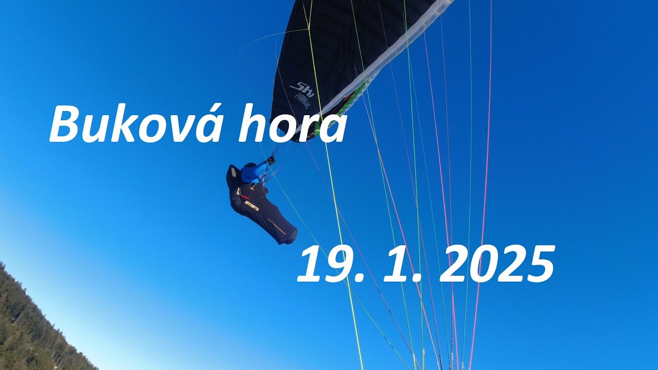 Paragliding - Buková hora 19. 1. 2025