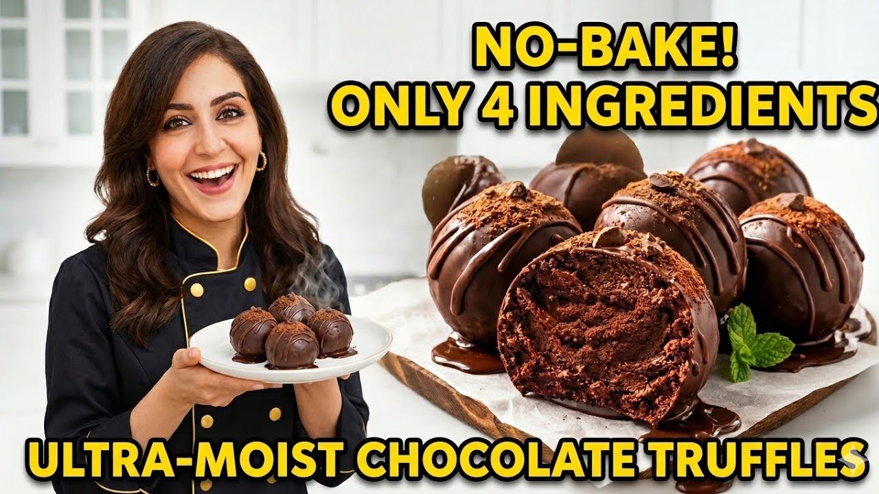  4 Ingredients, No Bake! Melt-In-Your-Mouth Chocolate Bites #chocolate #dessert 