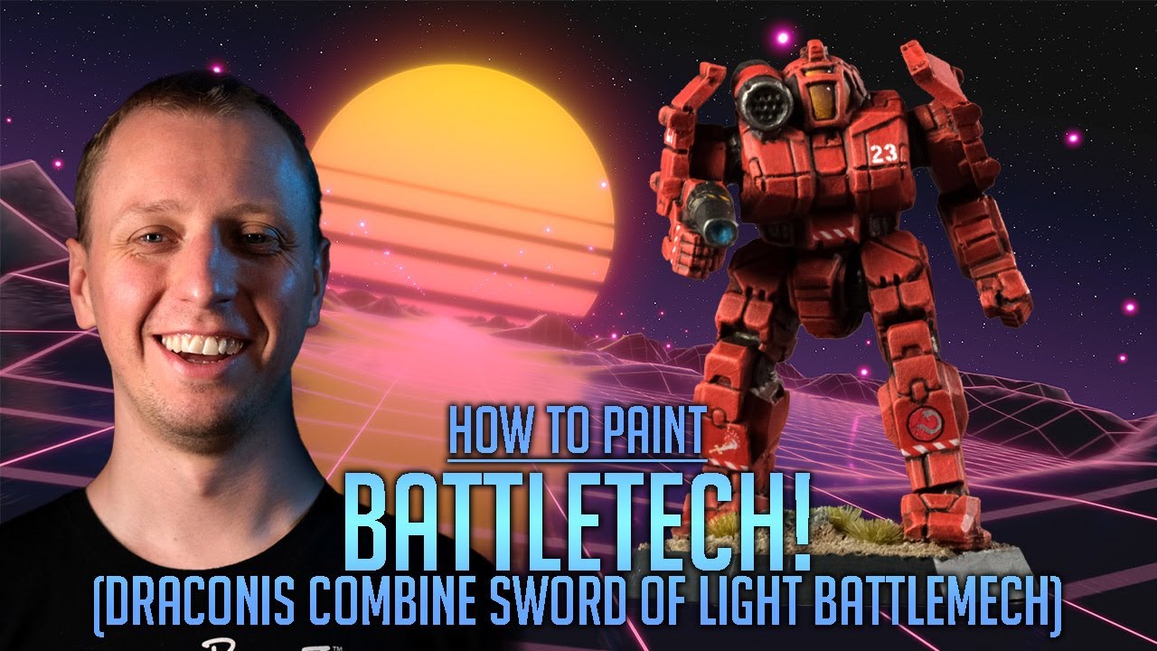 BATTLETECH! How to paint Draconis Combine Sword of Light Battlemech
