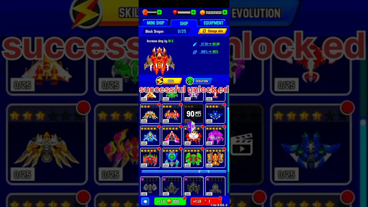Space shooter all ships unlocked