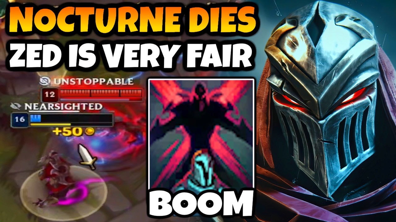 Literally One Hit from Death? No problem, Zed can just outplay anyone with his INSANE kit