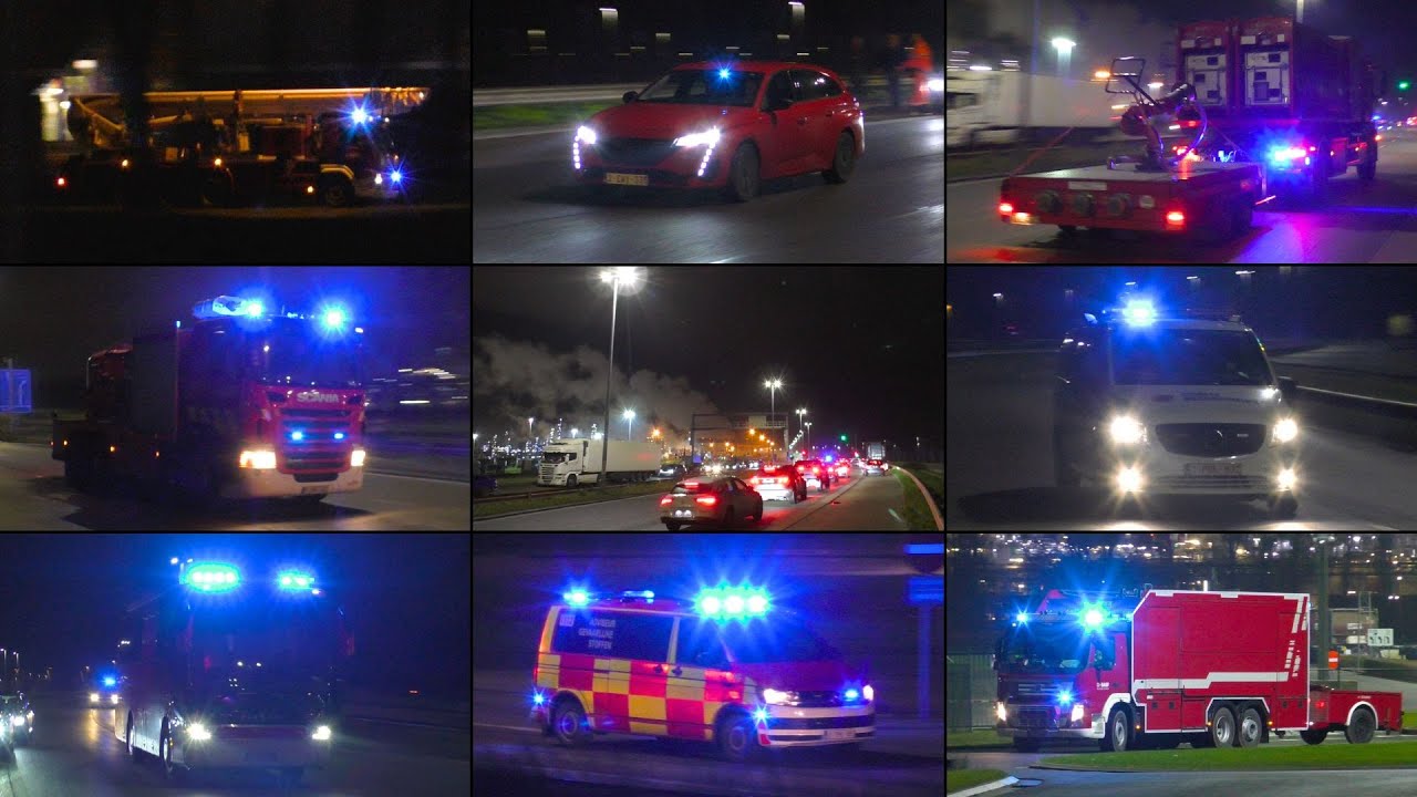 ZEER GROTE BRAND in hoogspanningsstation van Antwerpse Haven - Vele Hulpdiensten massaal onderweg!