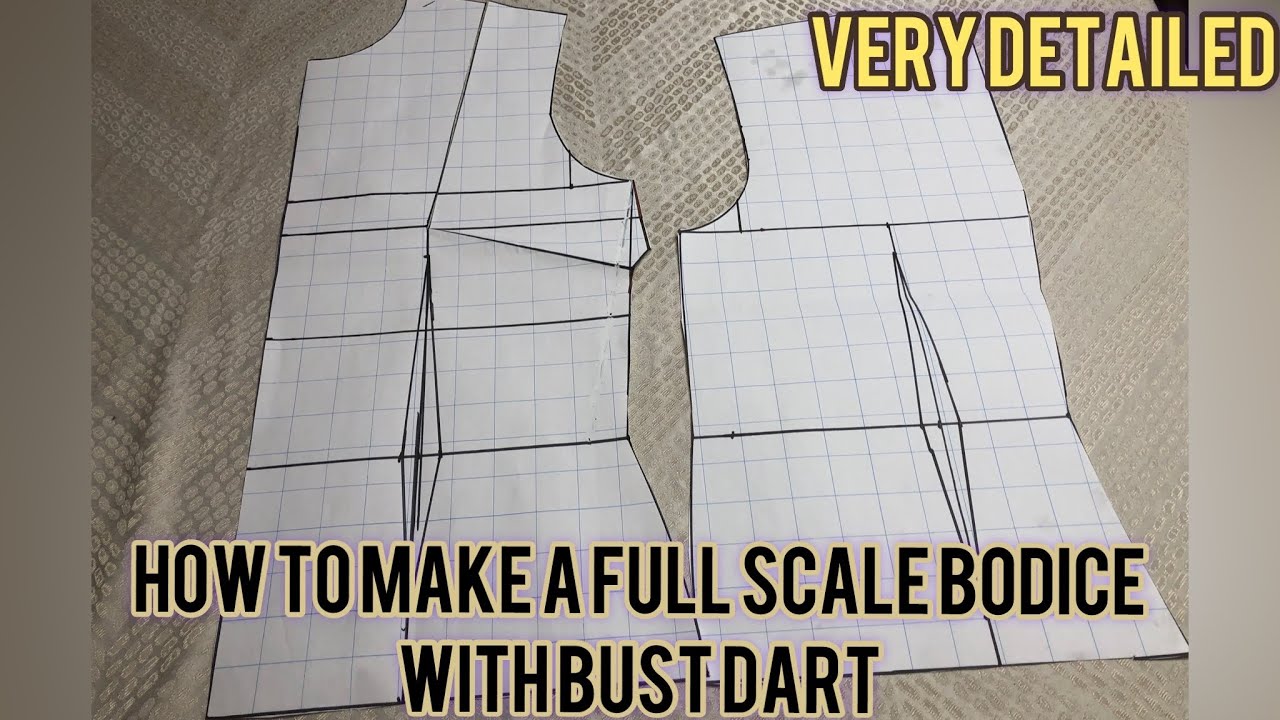 FULL SCALE BODICE WITH BUST DART ( BASIC BODICE UPDATE)