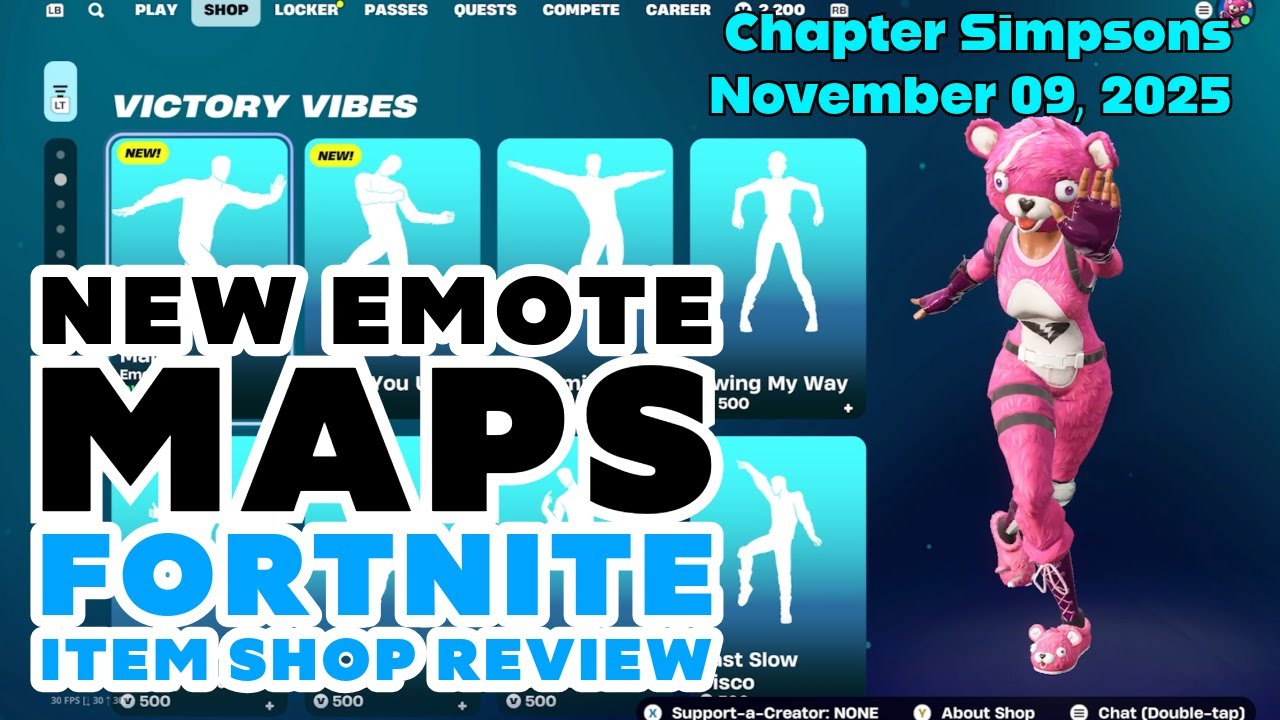Обзор магазина предметов Fortnite, 09.11.2025 — AdorahTheExplora