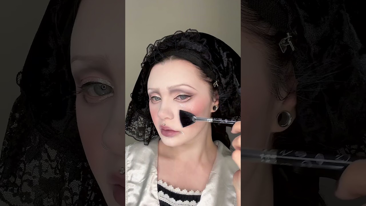 doll makeup  #makeup #makeuptutorial #goth #halloween #shorts #viral #dollmakeup