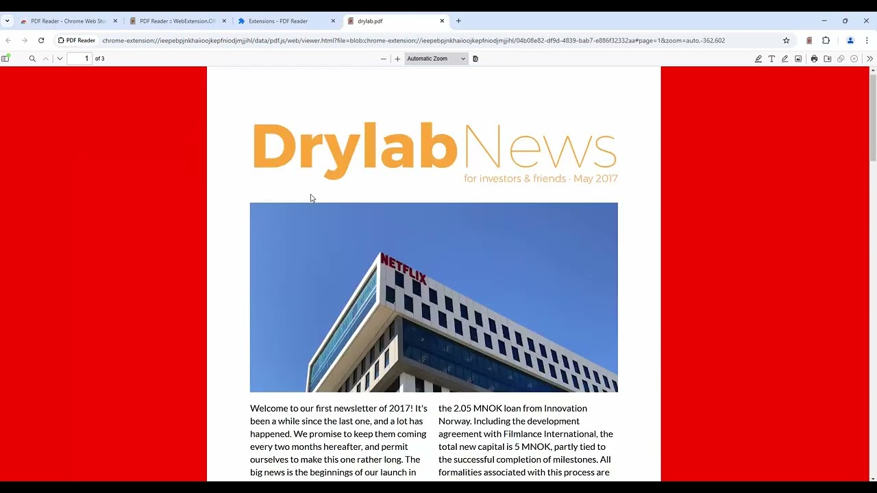 PDF Reader - Browser Extension Review