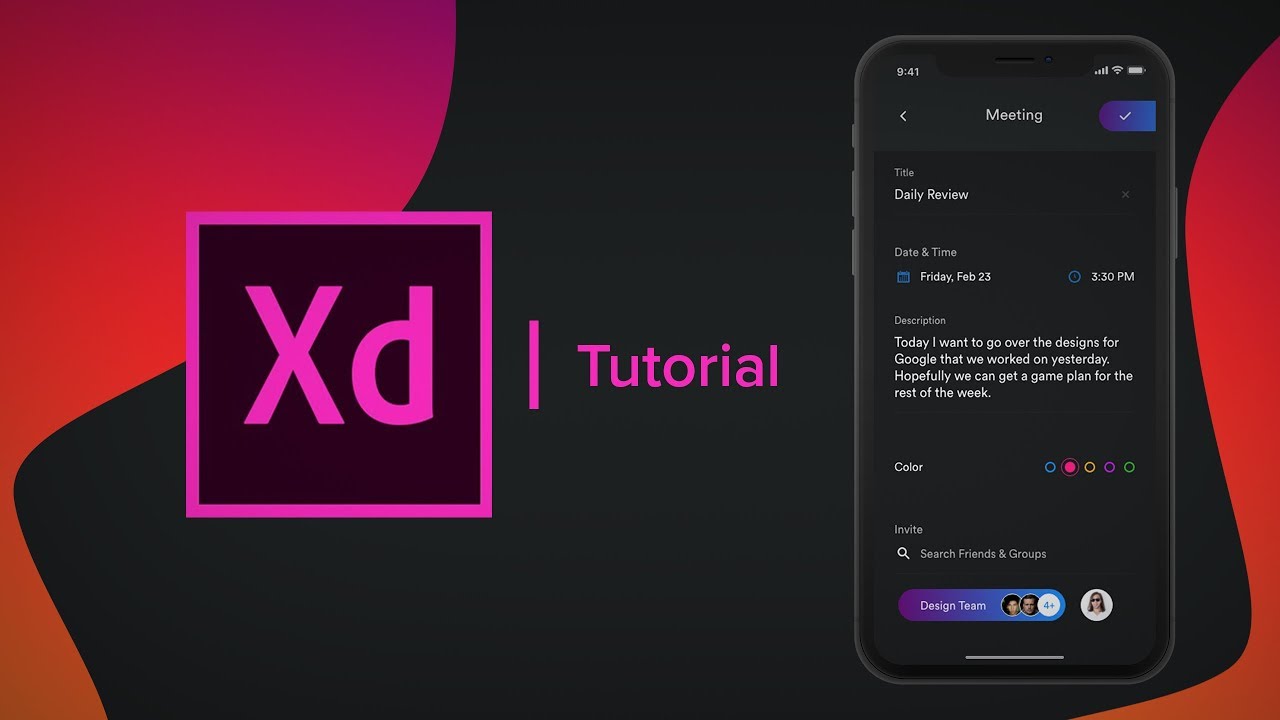 Create a Meetings Social Media App - (Prototype) Adobe Xd Tutorial