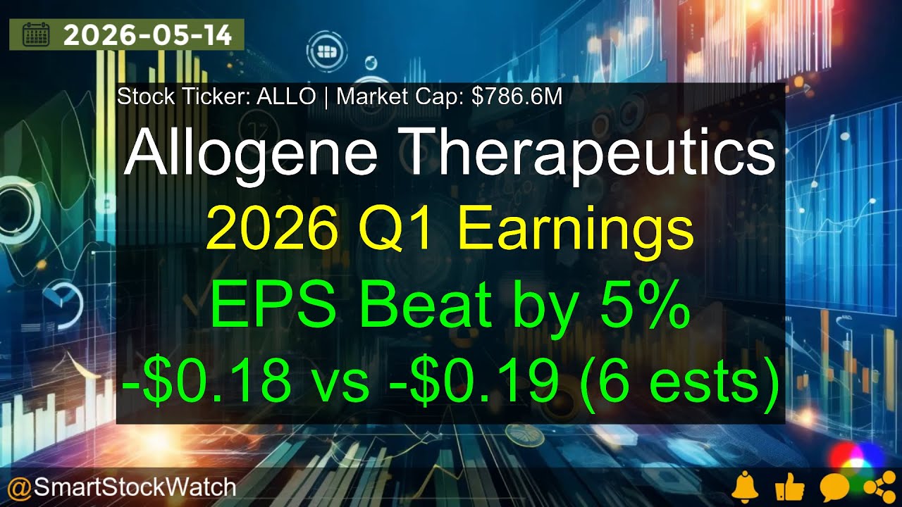 Анализ финансовых результатов Allogene Therapeutics (ALLO | 786,6 млн долларов США) за 1 квартал ...