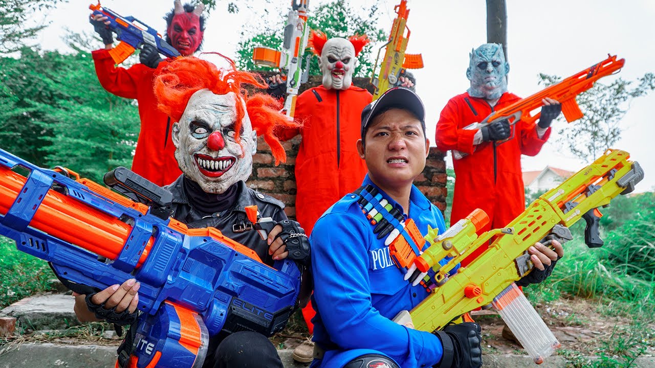LTT Nerf Mod : 60 Minutes Nerf Guns - Battle City Nerf War