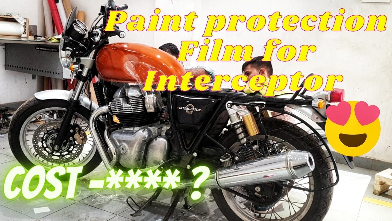 best paint protection film for your bike - 3M PPF on interceptor  -In Telugu