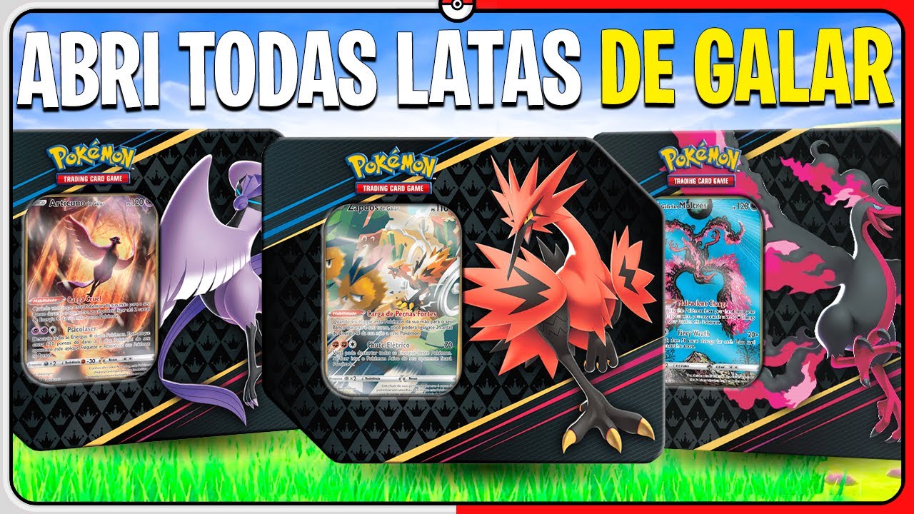 TODAS as *LATAS do ZAPDOS, MOLTRES e ARTICUNO de GALAR* no Pokémon TCG