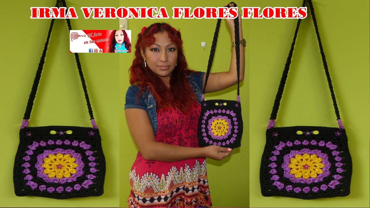 BOLSO COLGANTE / MORRAL TEJIDO A CROCHET PARA PRINCIPIANTES PASO A PASO