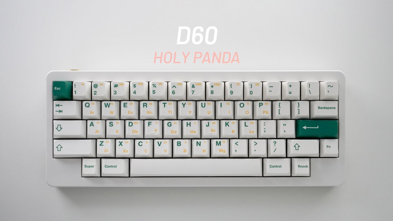 D60, Lubed Holy Panda, PC Plate, 홀리판다 윤활