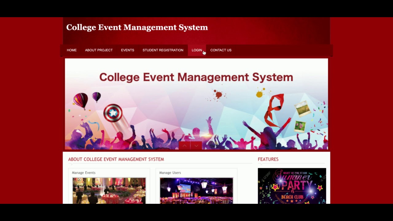 College Event Management System