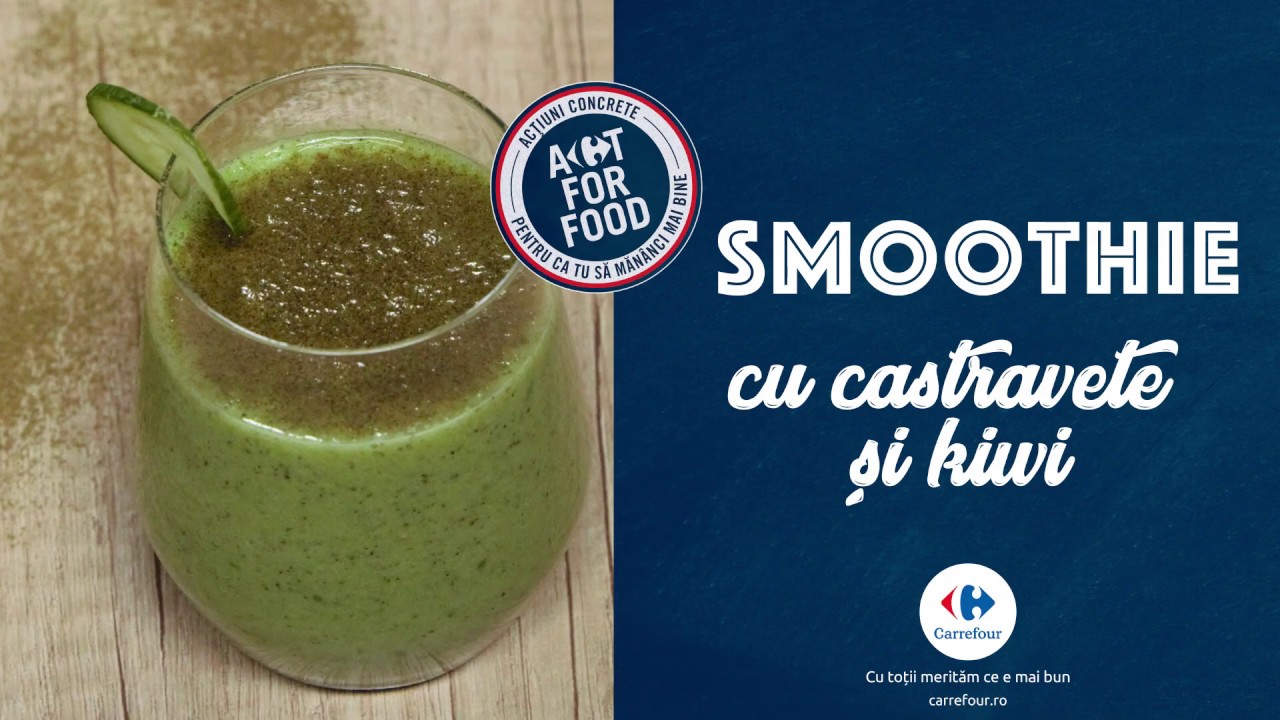 Smoothie cu castravete si kiwi