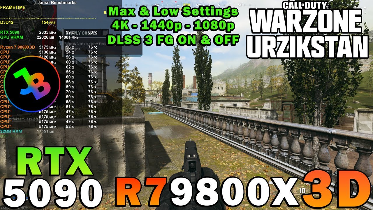 Call of Duty WARZONE | RTX 5090 | Ryzen 7 9800X3D | 4K - 1440p - 1080p | Max & Low Settings
