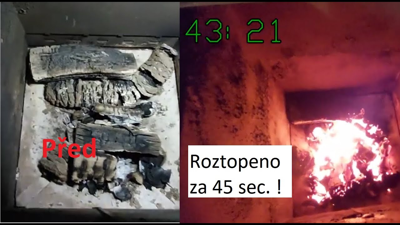 Kotel BLAZE: Rozhoření vyhaslého stáložáru za 45 sekund! (Test se stopkami)“