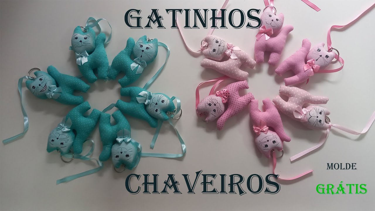 APRENDA a fazer Gatinho de chaveiro