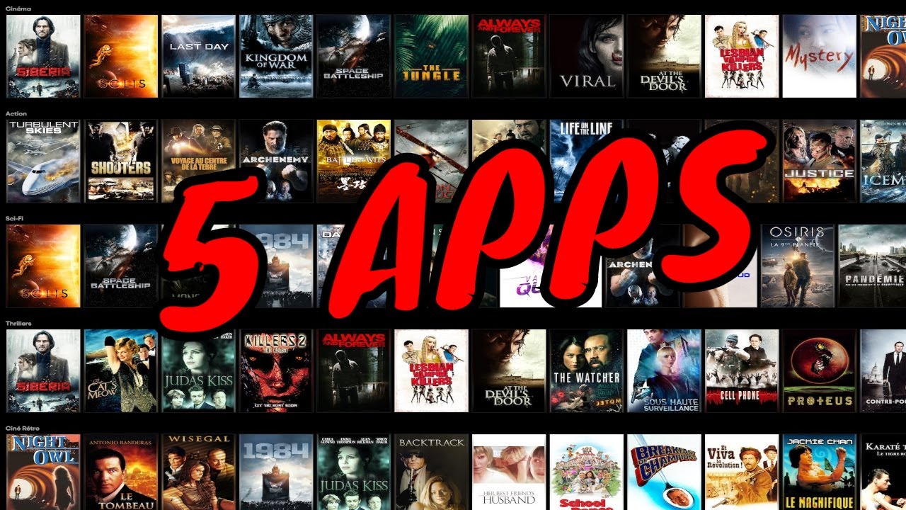 5 Applications GRATUITES pour Regarder des Films, S&eacute;ries, TV, Anime ..