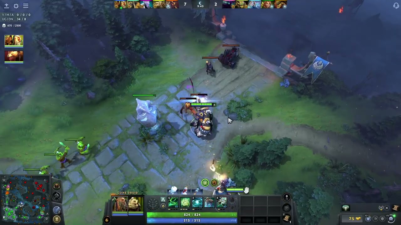 Lone druid Dota 2 5000 mmr full gameplay !! with Skadi