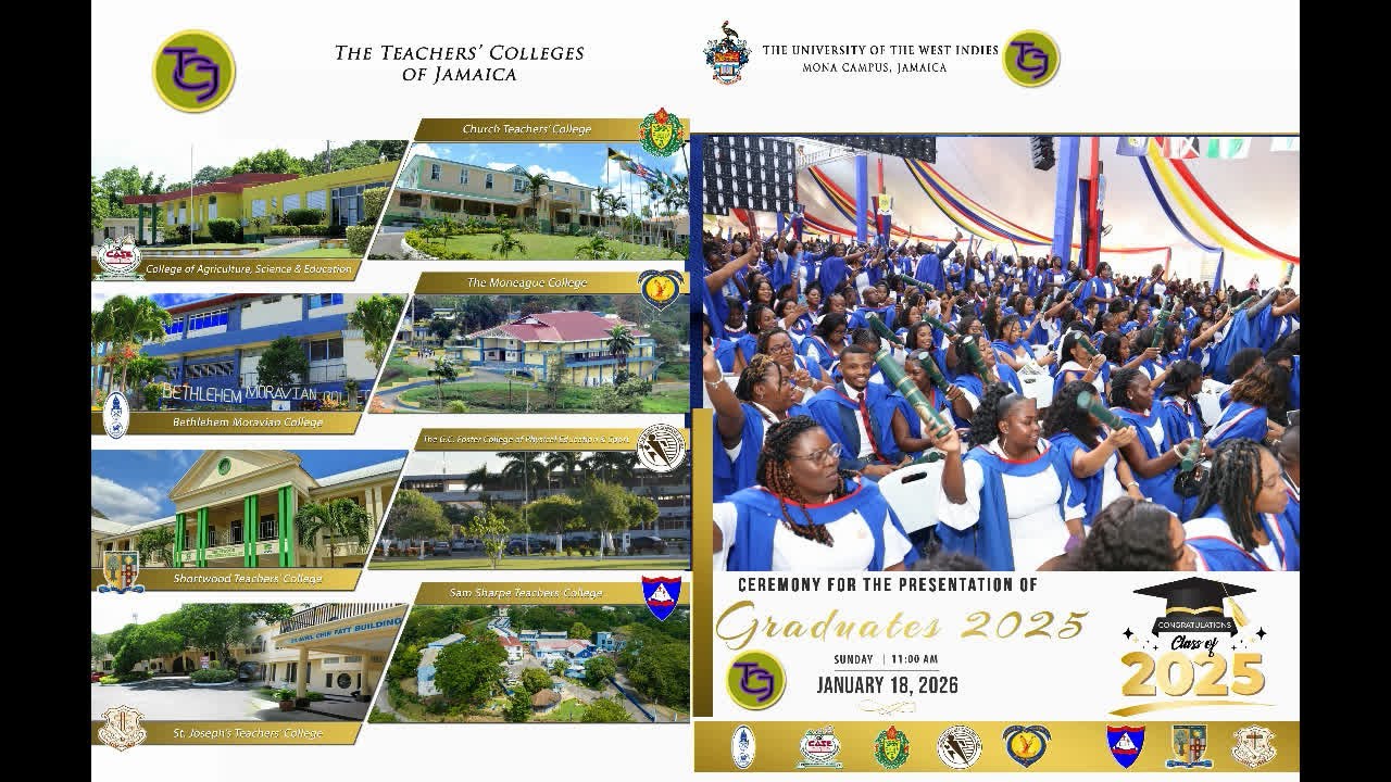 The Teachers' Colleges of Jamaica Ceremony for the Presentation of Graduates 2025