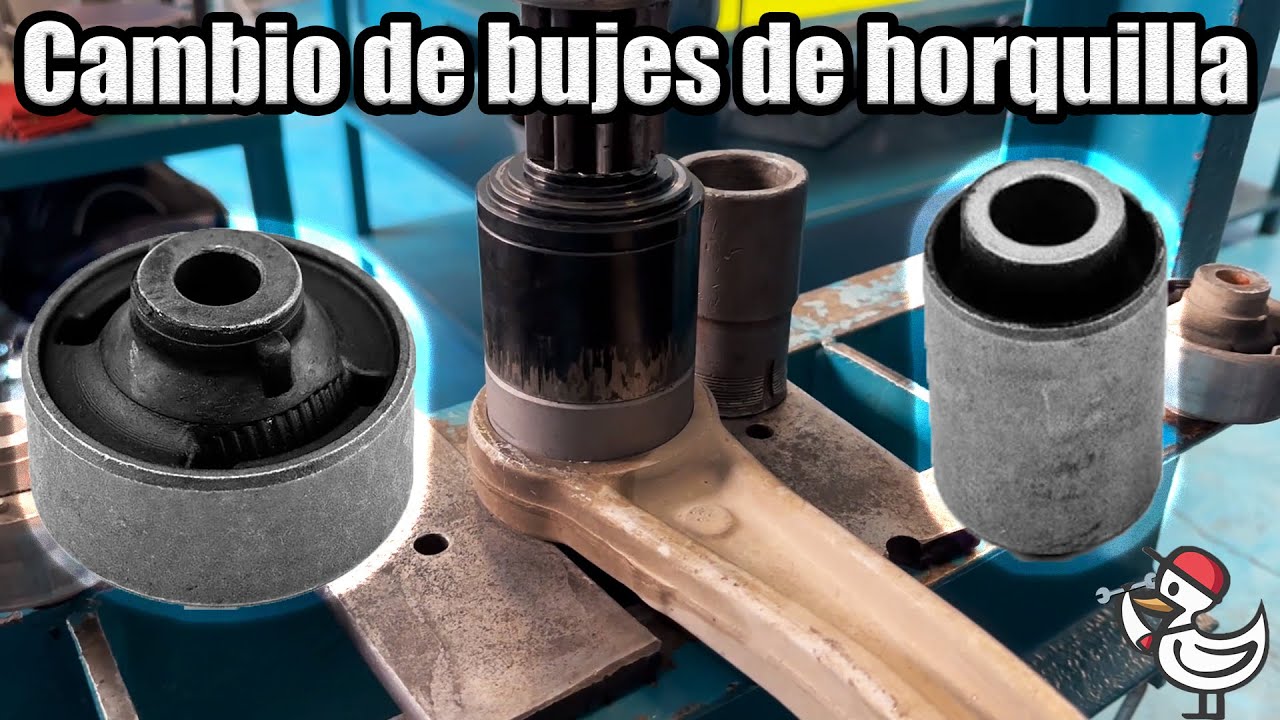Remplazo de bujes de horquilla con prensa hidráulica