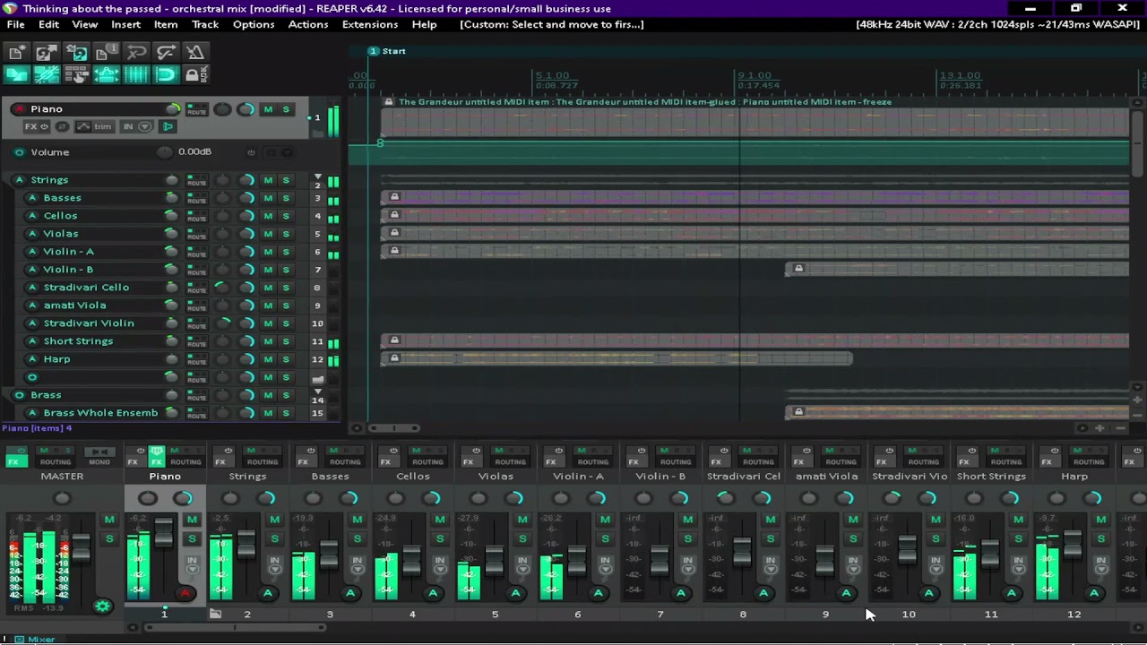 Mixing and mastering an orchestral arrangement