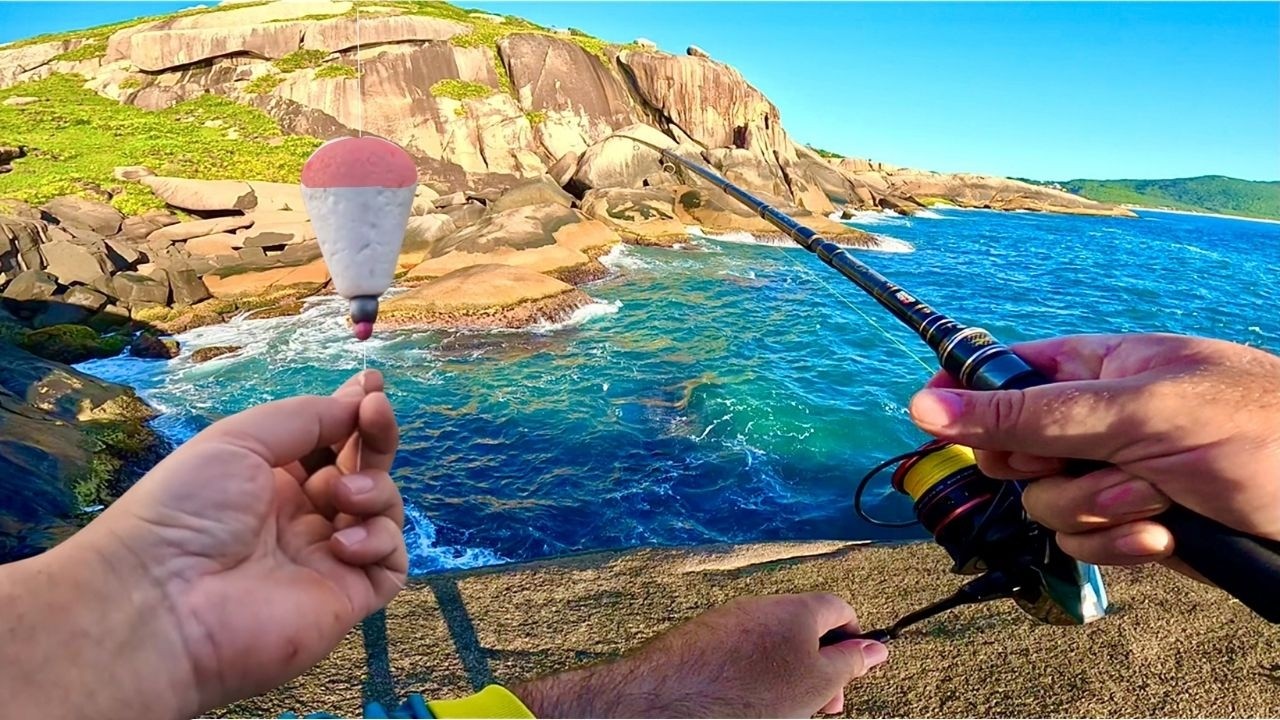 PESCARIA COM BÓIA NO COSTÃO! O melhor sistema para quem está começando!