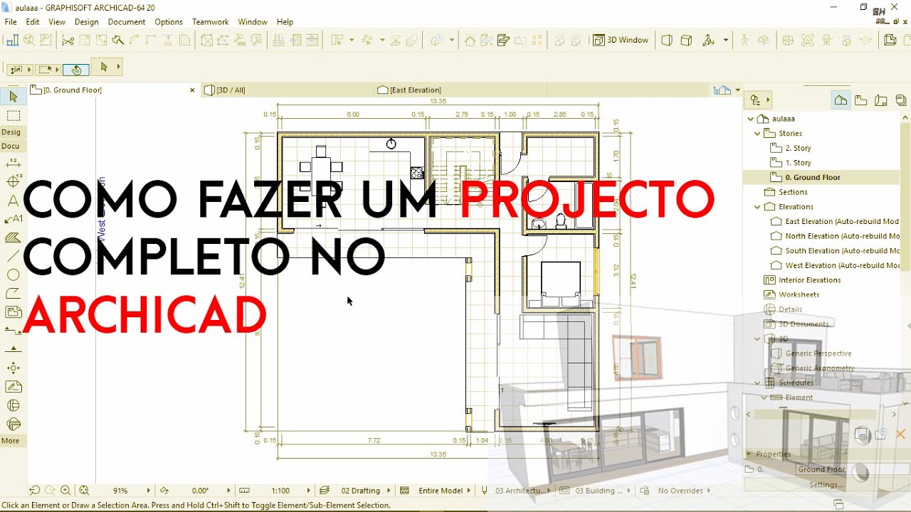 PASSO A PASSO DE UM PROJETO ARQUITECTÓNICO NO ARCHICAD