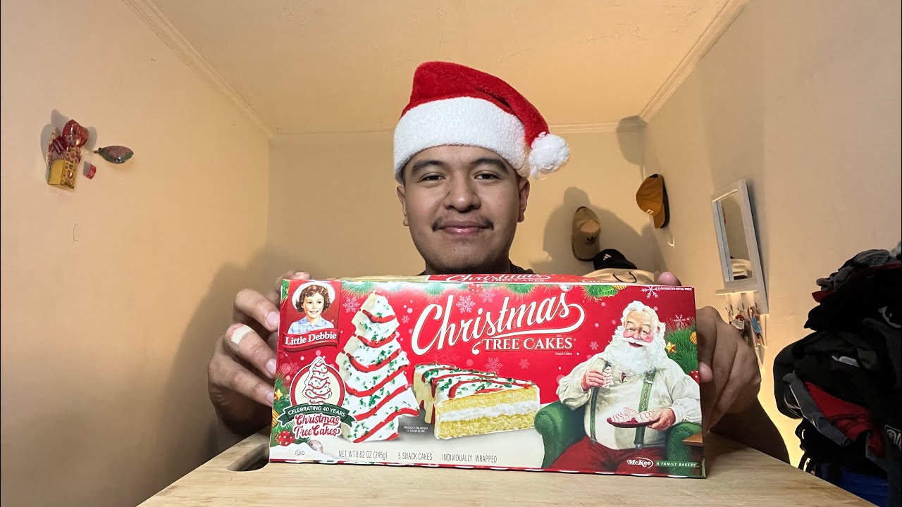 ASMR Christmas Tree Cakes Mukbang 