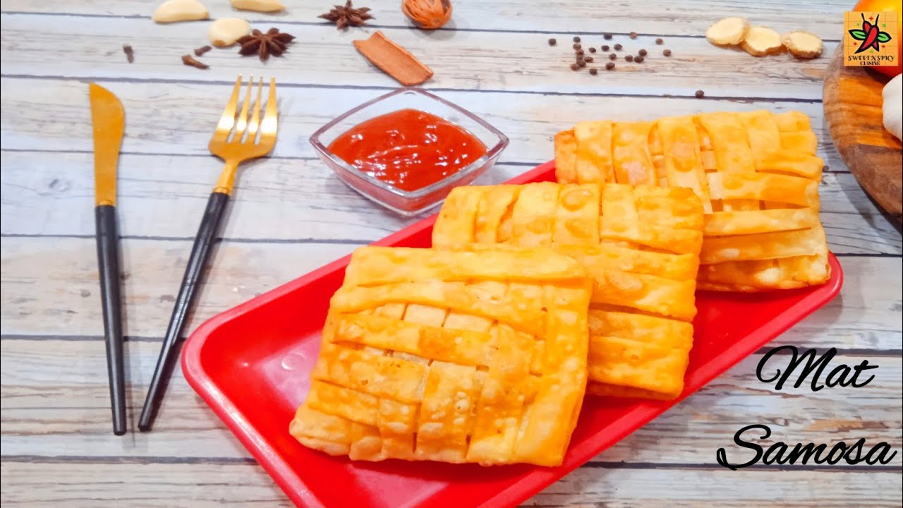 Mat Samosa/Chicken Mat Samosa/Variety Samosa/Designer Samosa/Crispy Samosa/Easy Snack Recipe