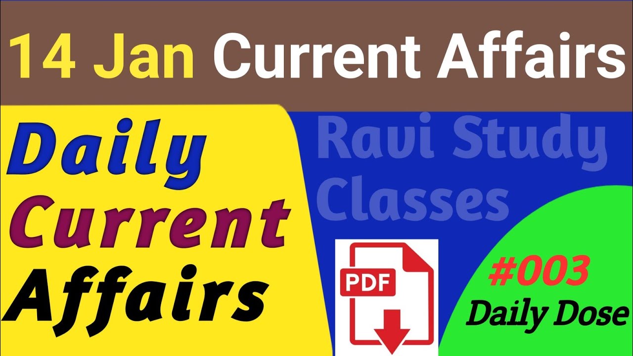 14 January 2026  Current Affairs || Daily Dose 3|| Daily Current Affairs