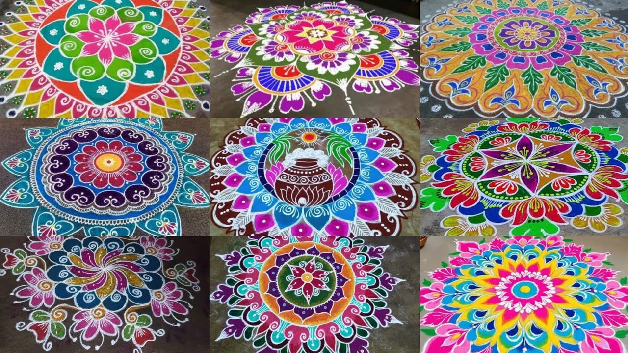 Trending rangoli designs/ big rangoli designs/ Pongal rangoli designs/Sankranti muggulu #rangoli 