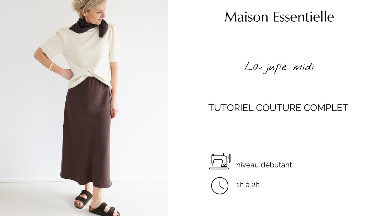 Coudre la jupe midi