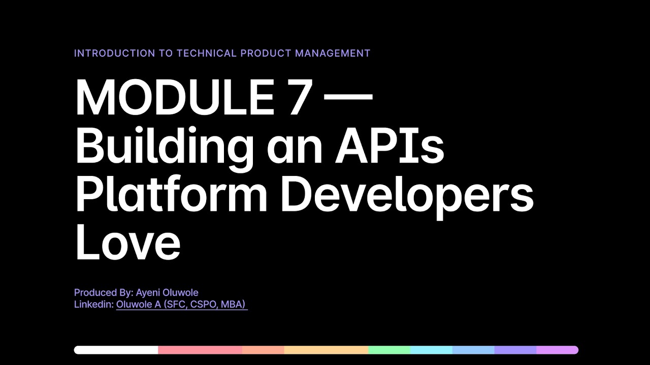 MODULE 7 — Building a Developer Portal Engineers Love