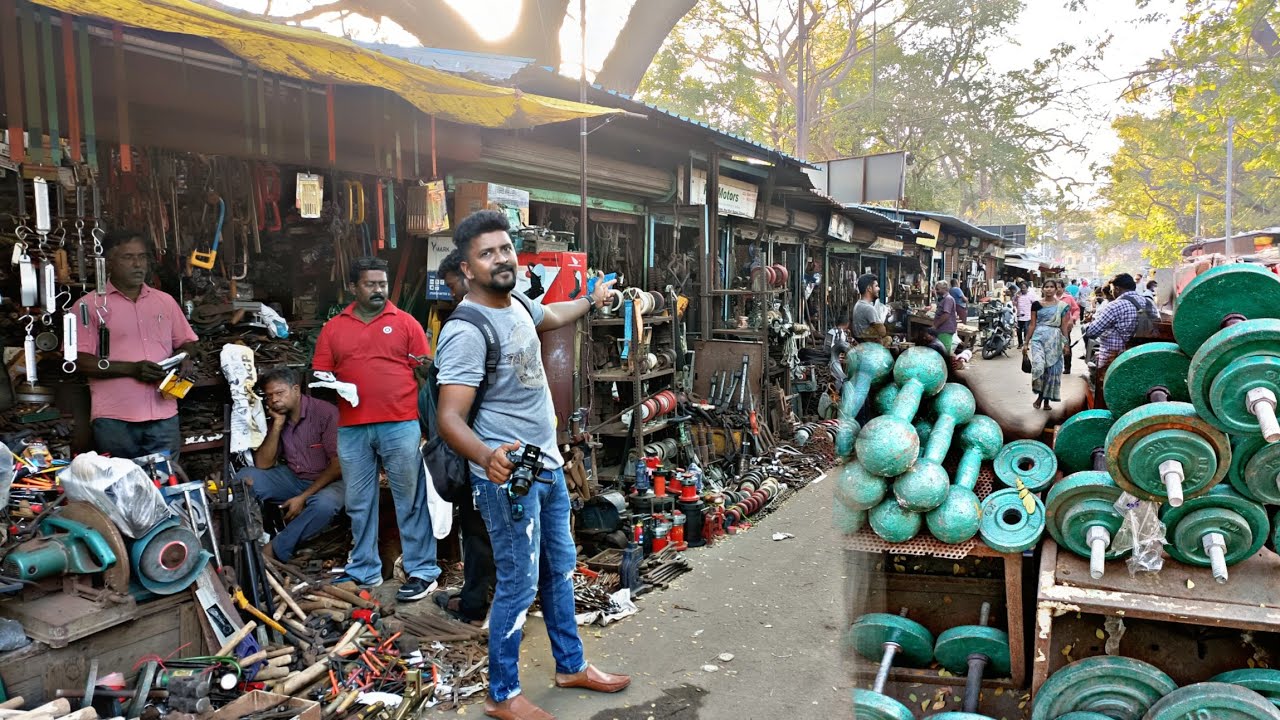 Cheapest Market in Chennai/Gym Equipment & Tools  Low Price பாதி விலையில்/Nanga Romba Busy/NRB