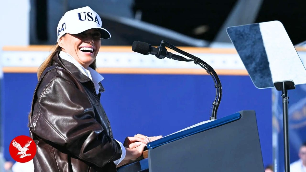 First Lady Melania Trump leads US sailors in 'hooyah' chant