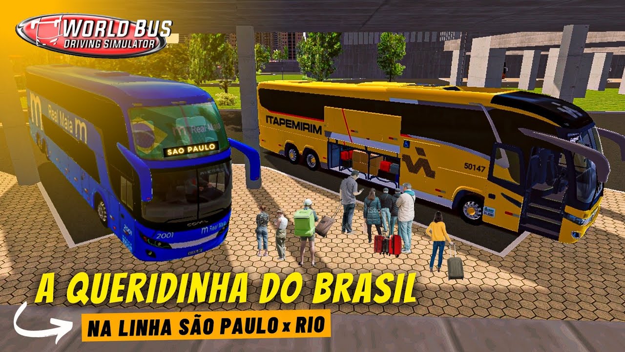 💛 ESTREANDO COM A NOVA ITAPEMIRIM na linha SÃO PAULO x RIO! World Bus Driving Simulator