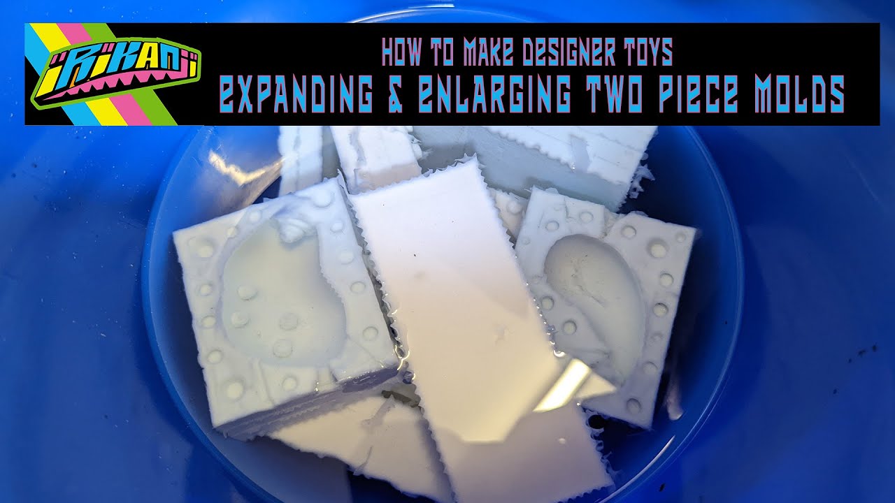 How to Enlarge and Expand TWO Piece Silicon Molds for Making Designer Toys
